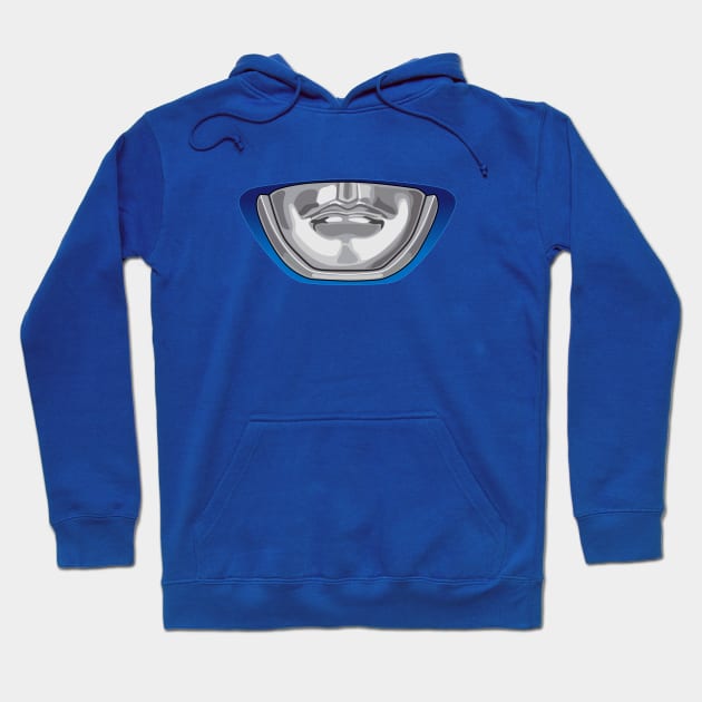 Blue Ranger Helmet Face Mask Hoodie by vo_maria